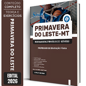 Apostila Prefeitura de Primavera do Leste MT 2026 - Professor de Educação Física