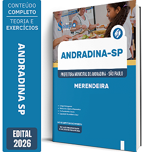 Apostila Prefeitura de Andradina SP 2026 - Merendeira(o)