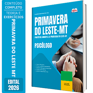 Apostila Prefeitura de Primavera do Leste MT 2026 - Psicólogo