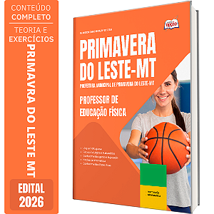 Apostila Prefeitura de Primavera do Leste MT 2026 - Professor de Educação Física