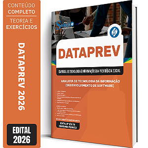 Apostila Dataprev 2026 Analista de Tecnologia da Informação - Desenvolvimento de Software