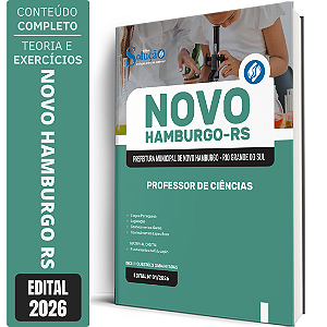 Apostila Prefeitura de Novo Hamburgo RS 2026 - Professor de Ciências