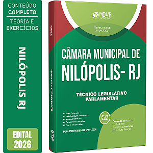 Apostila Câmara de Nilópolis RJ 2026 - Técnico Legislativo Parlamentar