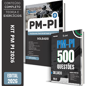 Kit Apostila PM PI 2026 - Soldado + Caderno de 500 Questões PM PI