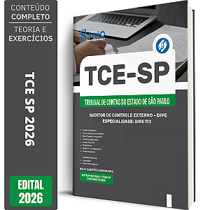 Apostila TCE SP 2026 Auditor de Controle Externo - DIPE - Direito