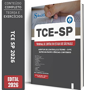Apostila TCE SP 2026 Auditor de Controle Externo - DIPE - Ciências Contábeis