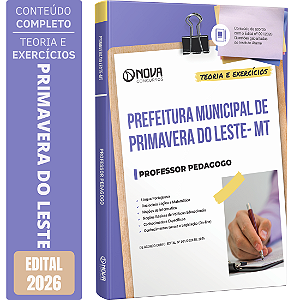 Apostila Prefeitura de Primavera do Leste MT 2026 - Professor Pedagogo