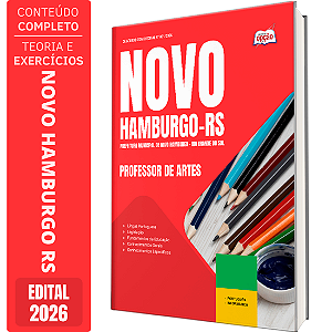 Apostila Prefeitura de Novo Hamburgo RS 2026 - Professor de Artes