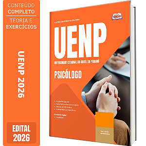 Apostila UENP 2026 Agente Universitário Profissional - Psicólogo