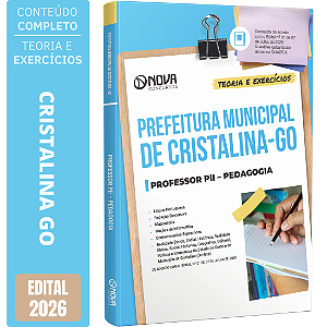 Apostila Prefeitura de Cristalina GO 2026 Professor PII - Pedagogia