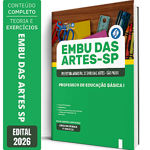 Apostila Prefeitura de Embu das Artes SP 2026 - Professor de Educação Básica 1