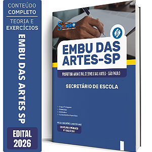Apostila Prefeitura de Embu das Artes SP 2026 - Secretário de Escola