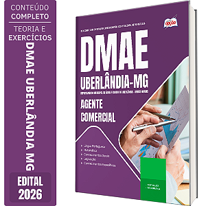 Apostila DMAE Uberlândia MG 2026 - Agente Comercial