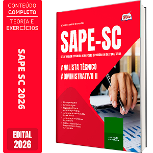 Apostila SAPE SC 2026 - Analista Técnico Administrativo 2