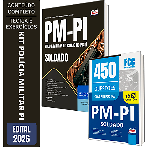 Kit Apostila PM PI 2026 - Soldado + Caderno de 450 Questões PM PI