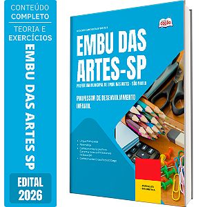 Apostila Prefeitura de Embu das Artes SP 2026 - Professor de Desenvolvimento Infantil