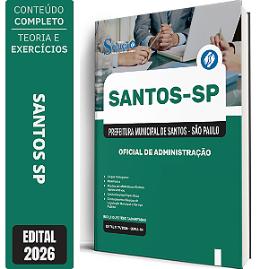 Apostila Prefeitura de Santos SP 2026 - Oficial de Administração