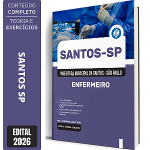 Apostila Prefeitura de Santos SP 2026 - Enfermeiro