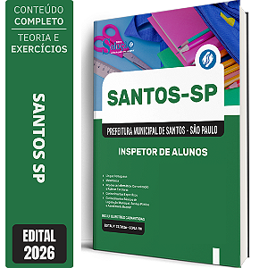Apostila Prefeitura de Santos SP 2026 - Inspetor de Alunos