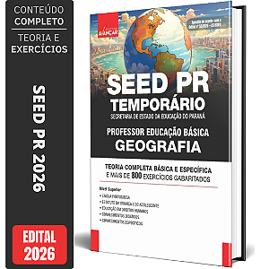 Apostila SEED PR 2026 Professor de Educação Básica - Geografia