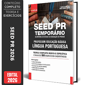 Apostila SEED PR 2026 Professor de Educação Básica - Língua Portuguesa