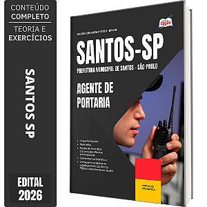 Apostila Prefeitura de Santos SP 2026 - Agente de Portaria