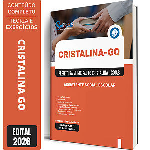 Apostila Prefeitura de Cristalina GO 2026 - Assistente Social Escolar