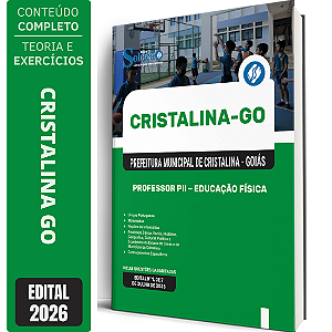 Apostila Prefeitura de Cristalina GO 2026 Professor PII - Educação Física