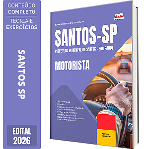 Apostila Prefeitura de Santos SP 2026 - Motorista