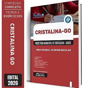 Apostila Prefeitura de Cristalina GO 2026 - Profissional de Apoio Escolar