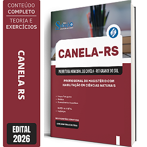 Apostila Prefeitura de Canela RS 2026 - Profissional do Magistério com Habilitação em Ciências Naturais
