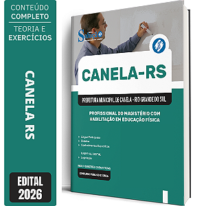 Apostila Prefeitura de Canela RS 2026 - Profissional do Magistério com Habilitação em Educação Física