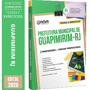 Apostila Prefeitura de Guapimirim RJ 2026 Professor 1 - Língua Portuguesa