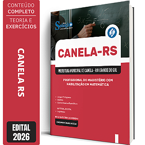 Apostila Prefeitura de Canela RS 2026 - Profissional do Magistério com Habilitação em Matemática