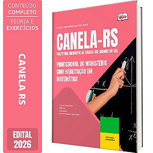 Apostila Prefeitura de Canela RS 2026 - Profissional do Magistério com Habilitação em Matemática