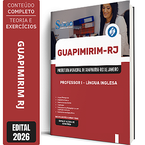 Apostila Prefeitura de Guapimirim RJ 2026 Professor 1 - Língua Inglesa