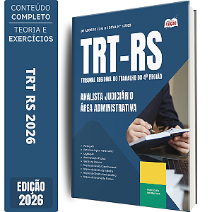 Apostila TRT RS 2026 Analista Judiciário - Área Administrativa