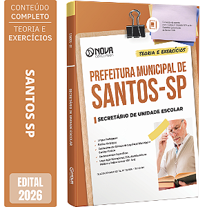 Apostila Prefeitura de Santos SP 2026 - Secretário de Unidade Escolar