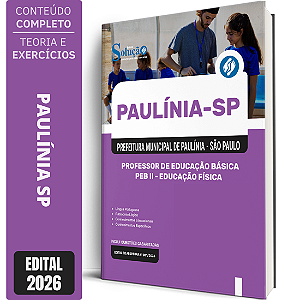 Apostila Prefeitura de Paulínia SP 2026 Professor de Educação Básica PEB 2 - Educação Física