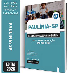 Apostila Prefeitura de Paulínia SP 2026 Professor de Educação Básica 1 - PEB 1