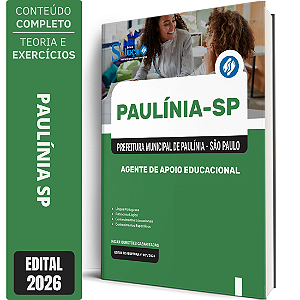 Apostila Prefeitura de Paulínia SP 2026 - Agente de Apoio Educacional