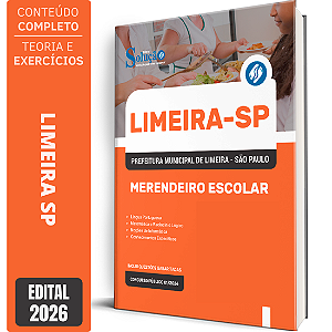 Apostila Prefeitura de Limeira SP 2026 - Merendeiro Escolar