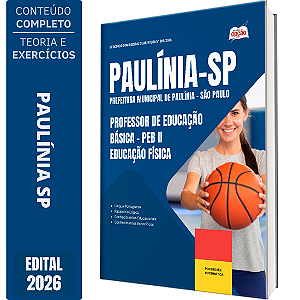 Apostila Prefeitura de Paulínia SP 2026 Professor de Educação Básica PEB 2 - Educação Física
