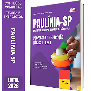 Apostila Prefeitura de Paulínia SP 2026 Professor de Educação Básica 1 - PEB 1