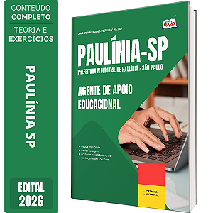 Apostila Prefeitura de Paulínia SP 2026 - Agente de Apoio Educacional