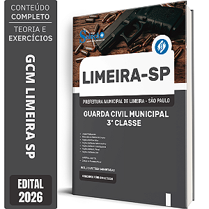 Apostila Prefeitura de Limeira SP 2026 GCM - Guarda Civil Municipal 3 Classe