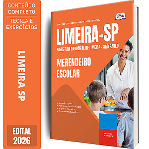 Apostila Prefeitura de Limeira SP 2026 - Merendeiro Escolar