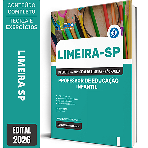 Apostila Prefeitura de Limeira SP 2026 - Professor de Educação Infantil