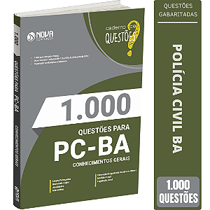 Livro 1000 Questões Gabaritadas para PC BA - Conhecimentos Gerais