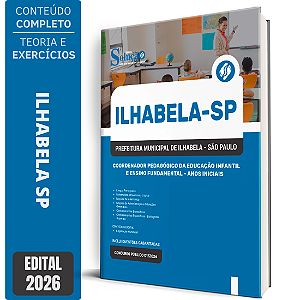 Apostila Prefeitura de Ilhabela SP 2026 Coordenador Pedagógico da Educação Infantil e Ensino Fundamental - Anos Iniciais